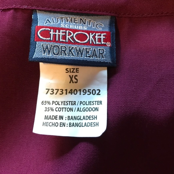 Cherokee Workwear Scrub Top Size XS - Picture 6 of 6
